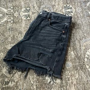 American Eagle 90s boyfriend denim shorts in washed black
